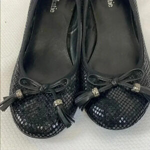 ❤️ Kelly & Katie slip on black shimmery pumps